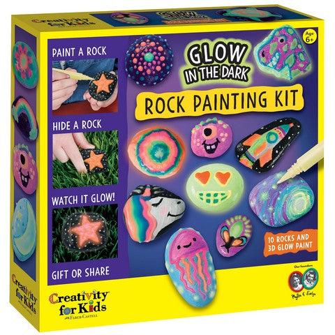 Creativity For Kids Glow-In-The-Dark Rock Painting Kit