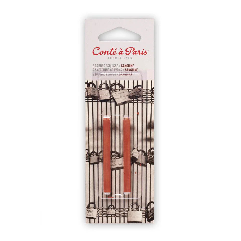 Conte Set of 2 Pierre Noire Sketch Carre Crayons