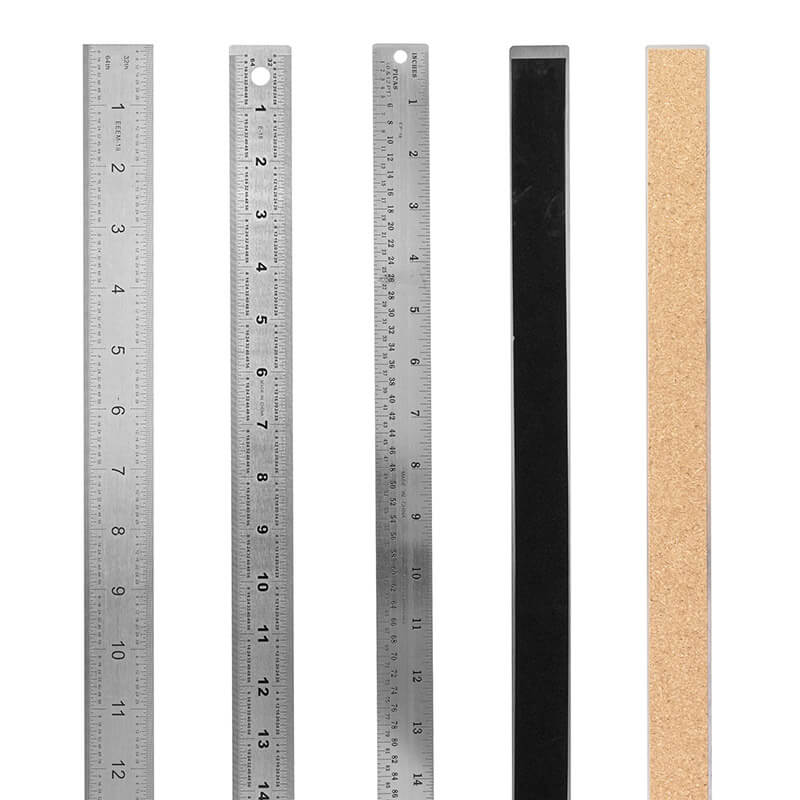 Pacific Arc Flexible Stainless Steel Rulers with Cork Backing