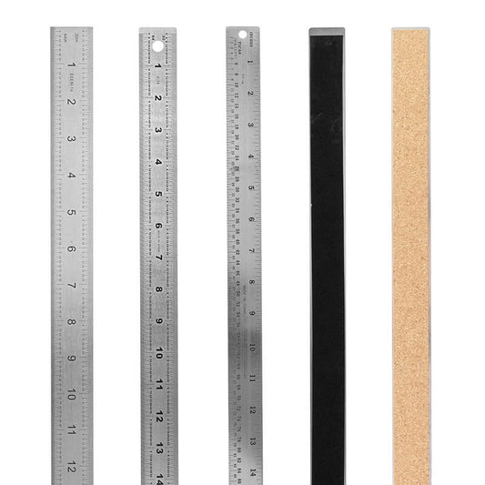 Pacific Arc Flexible Stainless Steel Rulers with Cork Backing