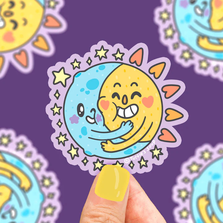 Sticker Sun and Moon Hugs