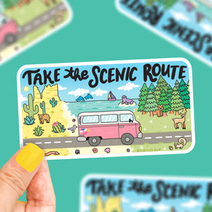 Sticker Take the Scenic Rout Long