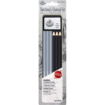 Royal Langnickel MiniTin Charcoal Set