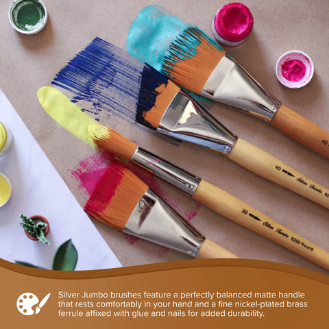 Silver Brush Jumbo Golden Taklon Brushes