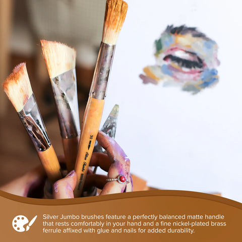 Silver Brush Jumbo White Hog Brushes