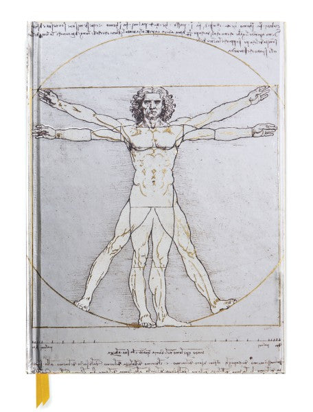 Flame Tree Publishing Leonardo Da Vinci: Vitruvian Man Foiled Journals