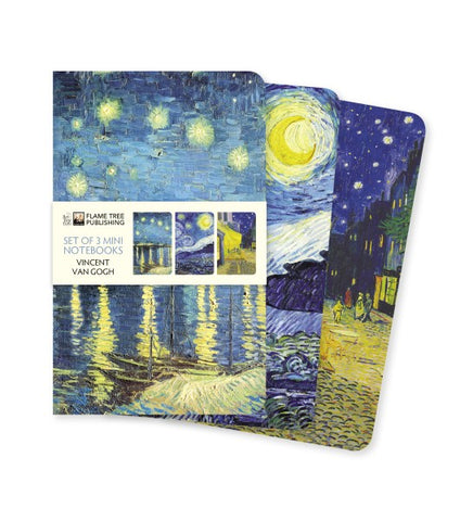Flame Tree Publishing Vincent Van Gogh Set of 3 Mini Notebooks