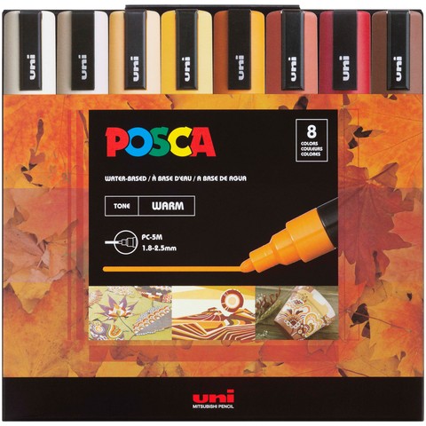 Posca 8-Color Paint Marker Sets