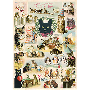 Poster Vintage Inspired Cats