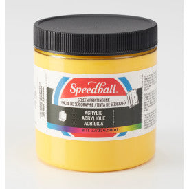 Screen Printing Ink Permanent Acrylic 8oz Jar Medium Yellow