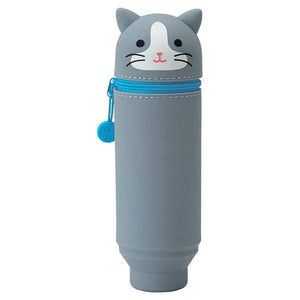 Stand Up Pen Case Gray Cat