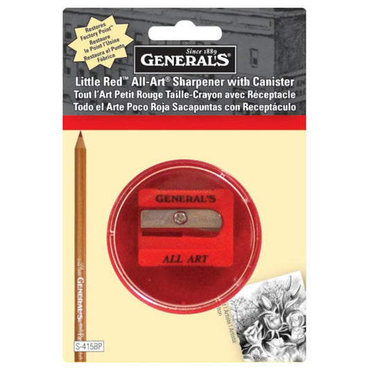 General Pencil Little Red All-Art Sharpener with Canister