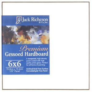 Gesso Board Panels 6x6 1/8"