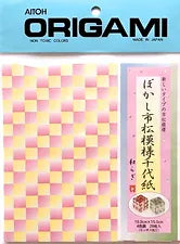Aitoh Bokashi Ichimatsu Grazed Origami Paper