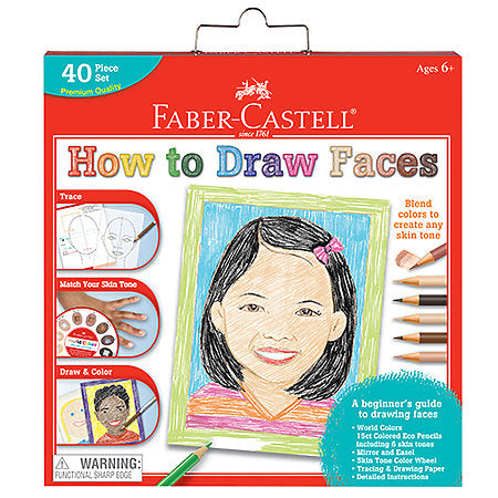 Faber-Castell World Colors How to Draw Faces Art Kit