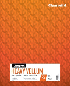 Heavy Vellum Pads 19" x 24" 24 lb. 25 Shts