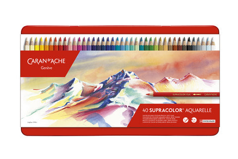 Caran D'Ache Supracolor Aquarelle Metal Tin Colored Pencil Sets