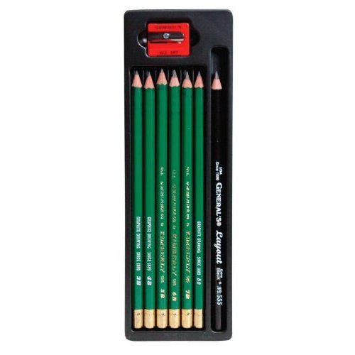 Kimberly Graphite Drafting Soft Pencil 6 Piece Set