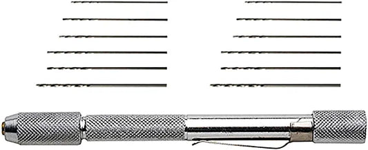 Excel 12 Piece Mini Pin Vise Set with Drill Blades