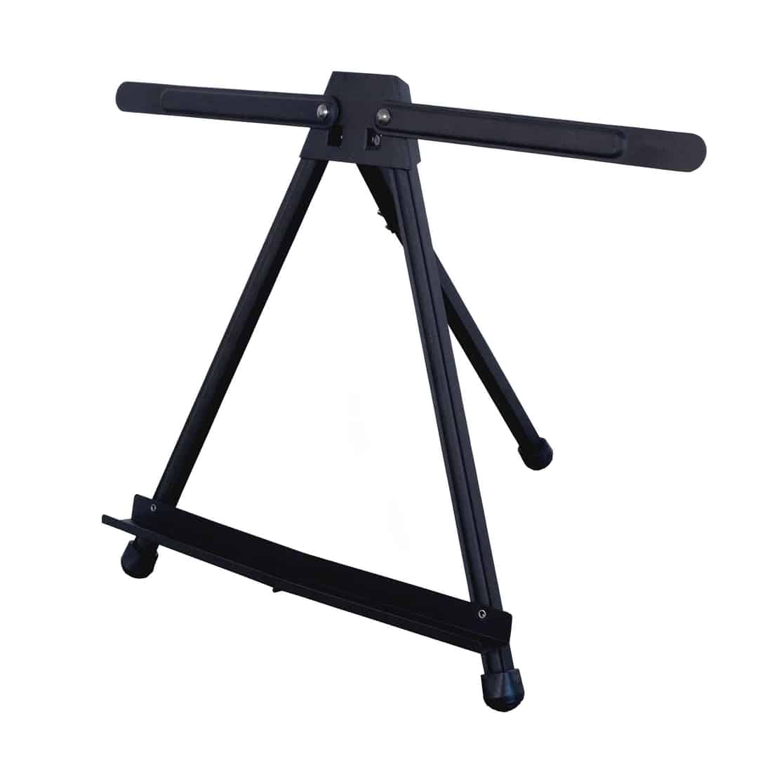 Pacific Arc Black Aluminum Table Top Easel with Carry Bag Rover