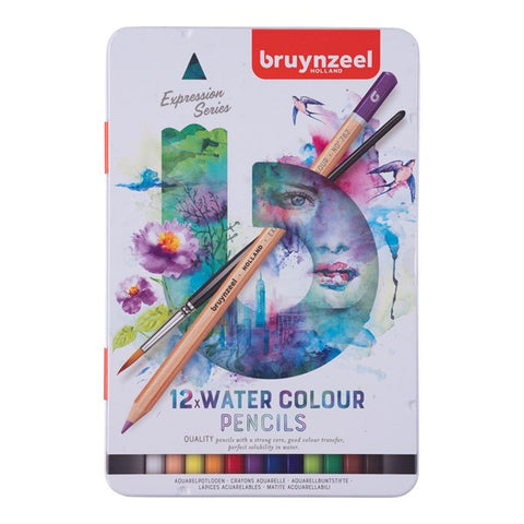 Bruynzeel Expression Watercolor Pencil Tin Set 12