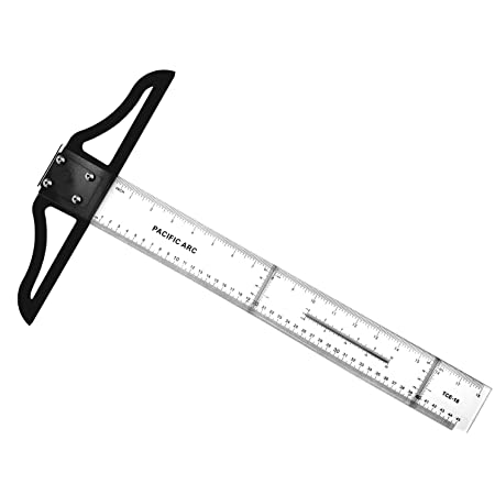 Pacific Arc T-Square Acrylic Blade Graduated Inch and Metric Detachable Head