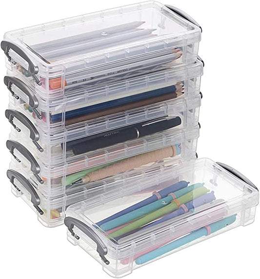 Posners Clear Pencil Box with Latches