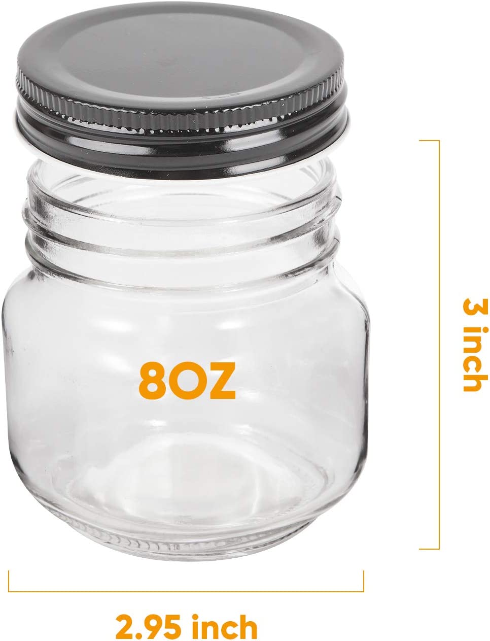 Posners 8oz Glass Jar With Lid