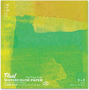 Fluid Watercolor Block Hot Press 8x8