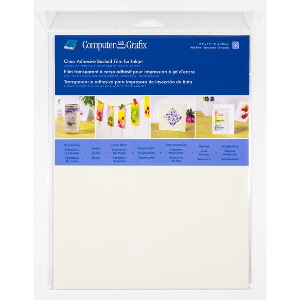 Grafix 8.5in x 11in Clear Inkjet Film
