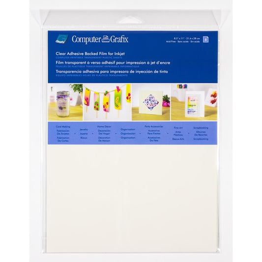 Grafix 8.5in x 11in Clear Inkjet Film