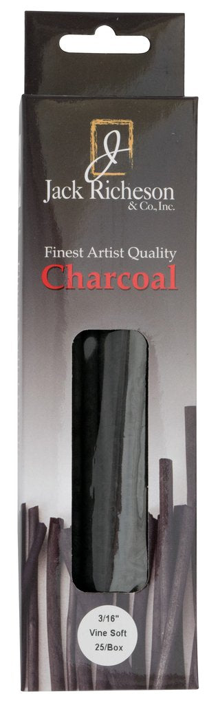 Jack Richeson Natural Vine Charcoal 25 Pack