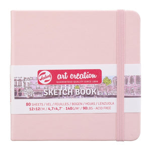 Art Creation Sketchbook 140g Pastel Pink Cover 12cm x 12cm