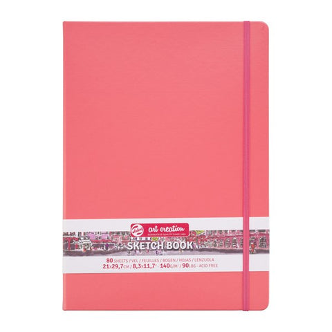 Art Creation Sketchbook 140g Coral Cover 21cm x 29.7cm (A4)