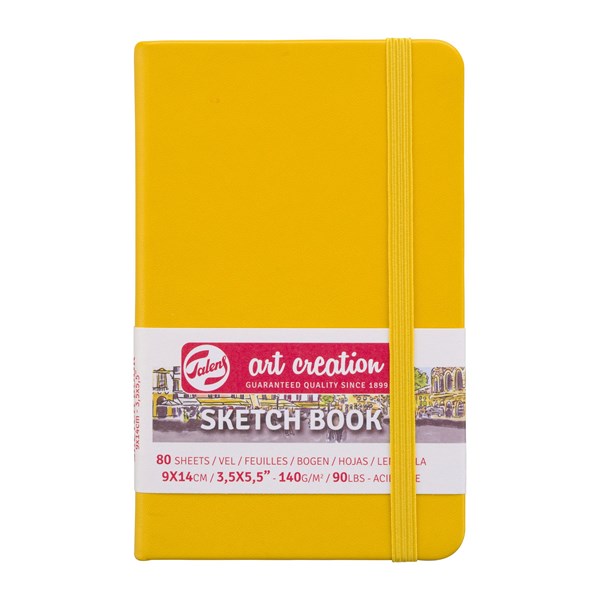 Art Creation Sketchbook 140g Golden Yellow Cover 9cm x 14cm