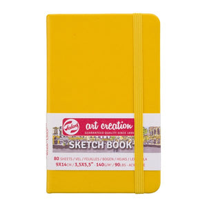 Art Creation Sketchbook 140g Golden Yellow Cover 9cm x 14cm