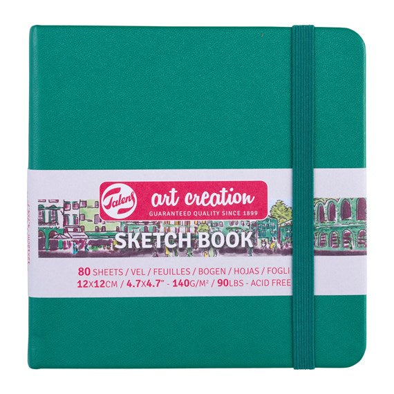 Art Creation Sketchbook 140g Forest Green Cover 12cm x 12cm