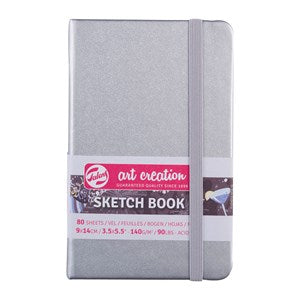 Art Creation Sketchbook 140g Shiny Silver Cover 9cm x 14cm