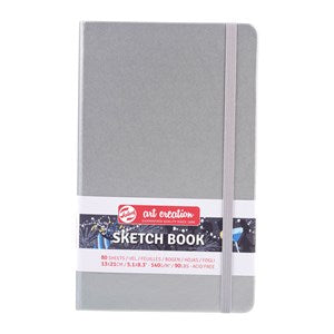 Art Creation Sketchbook 140g Shiny Silver Cover 13cm x 21cm