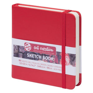 Art Creation Sketchbook 140g Red Cover 12cm x 12cm