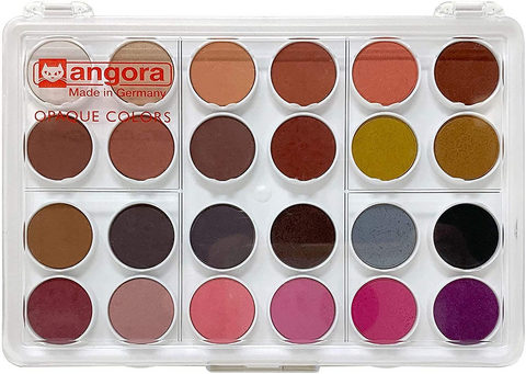 Angora Round Pan Set 24 Colors Skin Tones