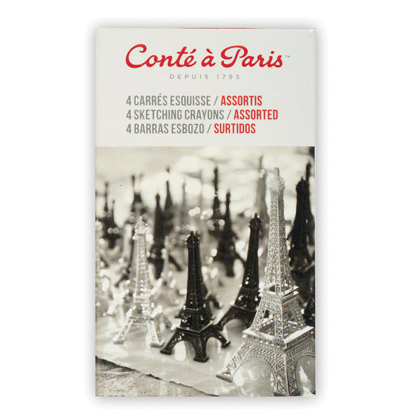 Conte Set of 4 Assorted Matchbox Sketching Crayons