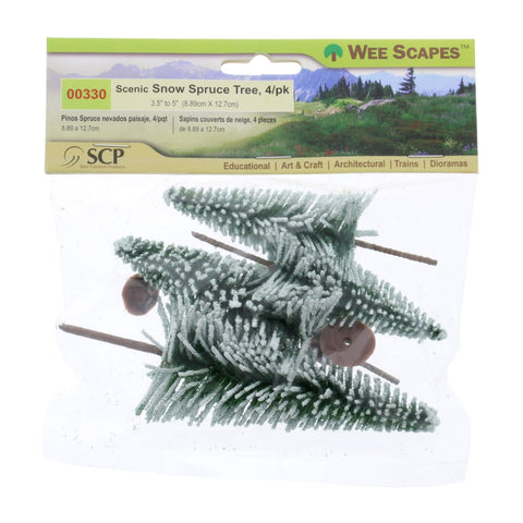 Snow Spruce Tree 3.5-5" 4 Pack