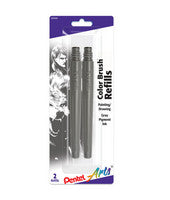 Color Brush Pen Refill Ink Cartridges 2 Pack Gray