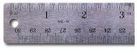 Ruler Stainless Inch and Metric 6"