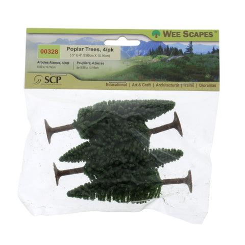 Poplar Tree 3.5x4" 4 Pack