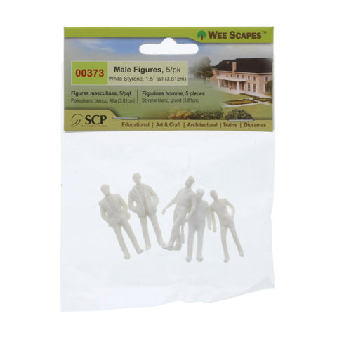 Male Figures 1/4" 5 Pack White
