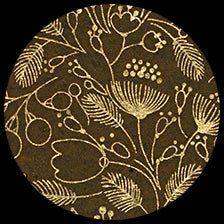 Graphic Products Espresso/Gold Floral Berry Paper
