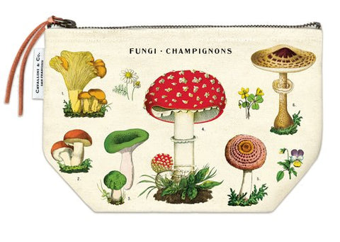 Pouch Vintage Inspired Mushrooms