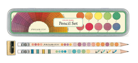 Tin Pencil Sets Vintage Inspired Color Wheel